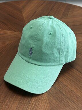 Ralph Lauren Mint Polo Baseball Cap with Embroidered Logo
